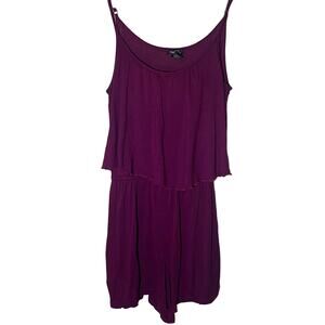 5/$25 Purple Flowy Rue Spaghetti Strap Romper Size Medium